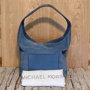 Cute Michael Kors Hobo Suede leather handbag purse
